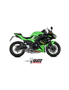 escape completo mivv 2x1 oval titanio con tapa carbono kawasaki ninja 650 z650 2024 26 2
