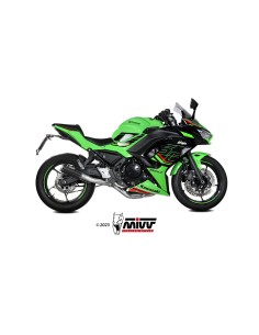 escape completo mivv 2x1 mk3 carbono kawasaki ninja 650 z650 2024 26 k 058 sm3c 2