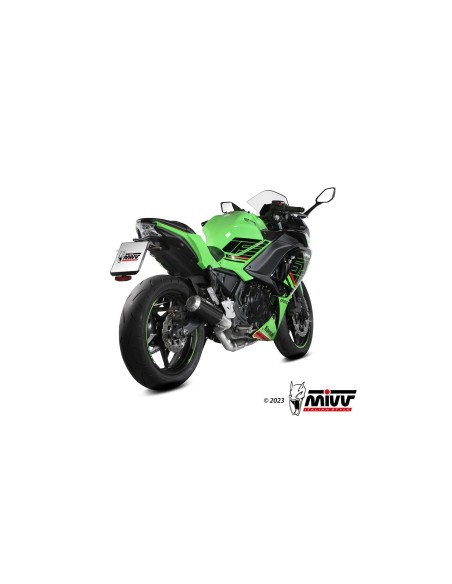 escape completo mivv 2x1 mk3 carbono kawasaki ninja 650 z650 2024 26 k 058 sm3c