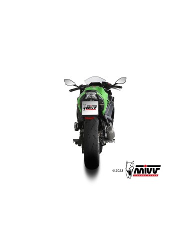 escape completo mivv 2x1 mk3 st steel kawasaki ninja 650 z650 2024 26 k 058 sm3x