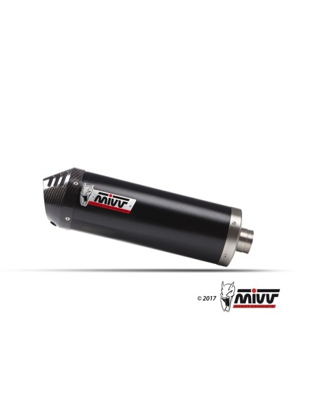 escape completo mivv 2x1 oval black con tapa de carbono kawasaki versys 650 2024 26