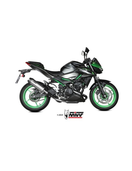 silencioso mivv ak 1 titanium con tapa de carbono kawasaki z500 se 2024 26 k 061 l4k