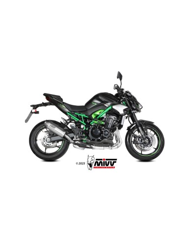 silencioso mivv ak 1 titanio con tapa de carbono kawasaki z900 2025 26 k 062 l4k