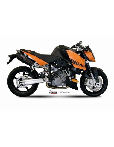 silenciosos mivvsuono acero negro carbon ktm 990 superduke 2005 11 kt 002 l9
