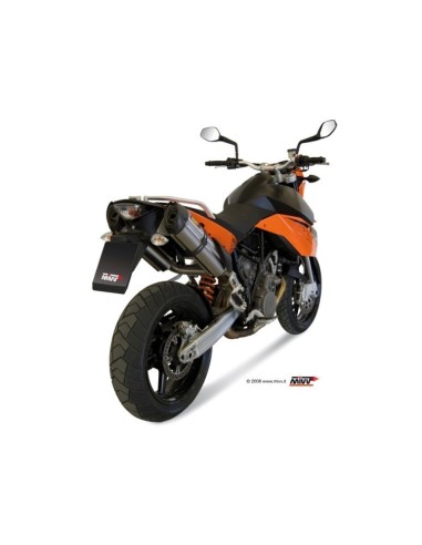 mivv 2 bolt on suono steel tapa carbono ktm 950 supermoto r 05 06 990 supermoto r 07 13