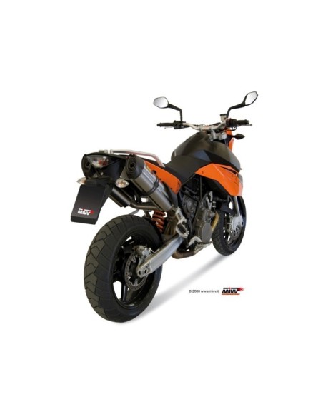 mivv 2 bolt on suono steel tapa carbono ktm 950 supermoto r 05 06 990 supermoto r 07 13