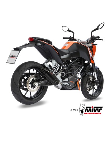 escape completo mivv 1x1 gp carbon con tapa carbono ktm 125 duke 2011 16 200 duke 2012 14