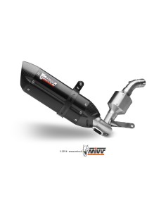 escape completo mivv 1x1 suono black tapa carbono ktm 125 duke 2011 16 200 duke 2012 14