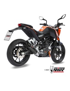 escape completo mivv 1x1 gp black con tapa carbono ktm 125 duke 2011 16 200 duke 2012 14 2