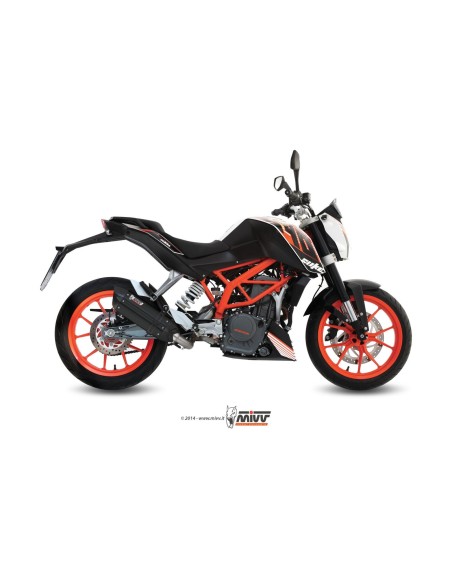 escape completo mivv 1x1 suono black con tapa carbono ktm 390 duke 2013 16 kt 012 l9