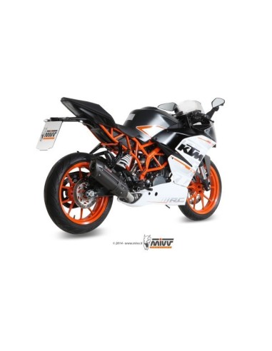 escape completo mivv 1x1 suono black con tapa carbono ktm rc 390 2014 16 kt 015 l9