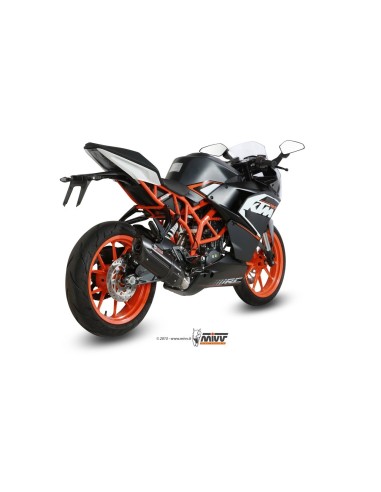 escape completo mivv 1x1 suono black con tapa carbono ktm rc 125 2014 16 kt 016 l9