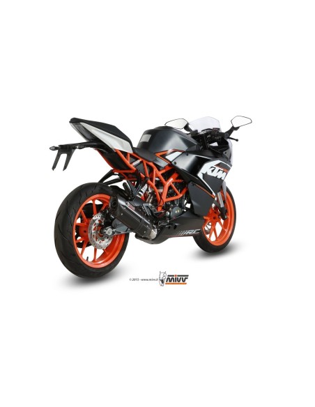 escape completo mivv 1x1 suono black con tapa carbono ktm rc 125 2014 16 kt 016 l9