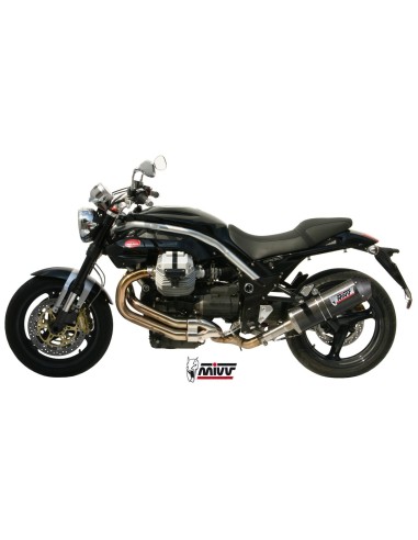 silencioso mivv oval carbono tapa carbono moto guzzi griso 850 1100 06 11 griso 1200 07 16