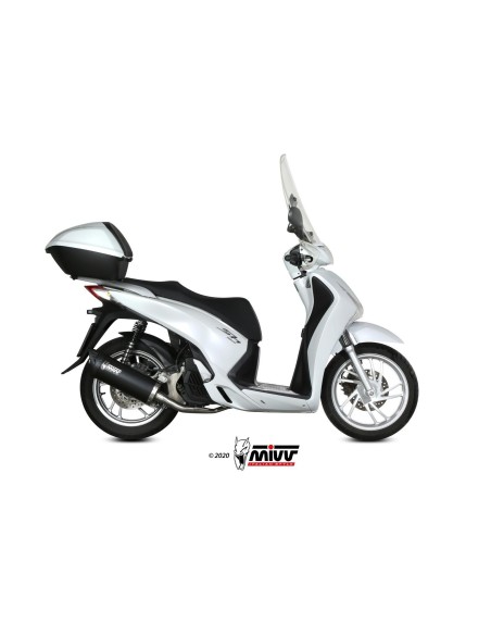escape completo mivv 1x1 mover black honda sh 125 2013 16 sh 150 2013 16 mv ho 0003 lv