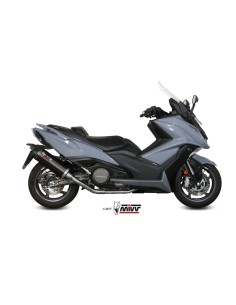 escape completo mivv 2x1 oval black con tapa carbono kymco ak550 2017 20 o 009 lvc