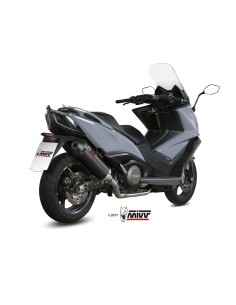 escape completo mivv 2x1 oval black con tapa carbono kymco ak550 2017 20 o 009 lvc 2