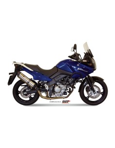 escape completo mivv 2x1 suono st steel con tapa carbono suzuki dl v strom 650 2004 06