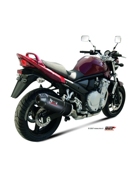 silencioso mivv oval carbono tapa carbono suzuki gsf 650 bandit 2007 15 gsx 650 f 2008 15