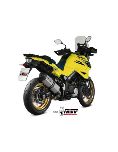 silencioso mivv speed edge st acero carbono suzuki dl v strom 1000 v strom 1050 xt