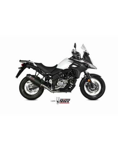 escape completo mivv 2x1 oval carbono con tapa carbono suzuki dl v strom 650 xt 2017 25