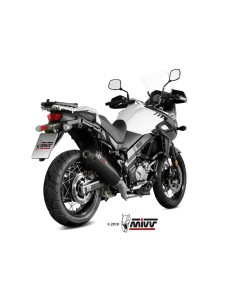 escape completo mivv 2x1 oval carbono con tapa carbono suzuki dl v strom 650 xt 2017 25 2