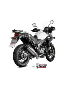 escape completo mivv 2x1 oval titan con tapa carbono suzuki dl v strom 650 xt 2017 25 2