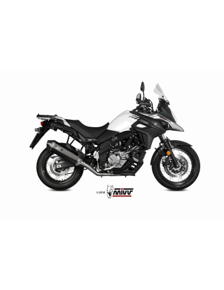 escape completo mivv 2x1 speed edge black suzuki dl v strom 650 xt 2017 25 s 049 lrb
