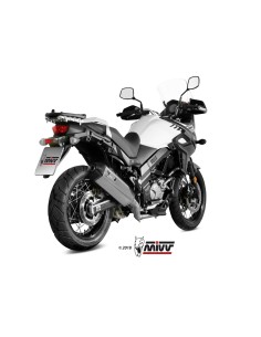 escape completo mivv 2x1 speed edge steel tapa carbono suzuki dl v strom 650 xt 2017 24 2