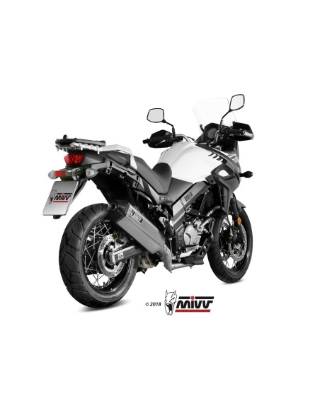 escape completo mivv 2x1 speed edge steel tapa carbono suzuki dl v strom 650 xt 2017 24