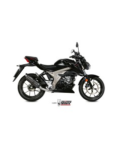 escape completo mivv 1x1 suono black tapa carbono suzuki gsx r 125 gsx s 125 2017 20