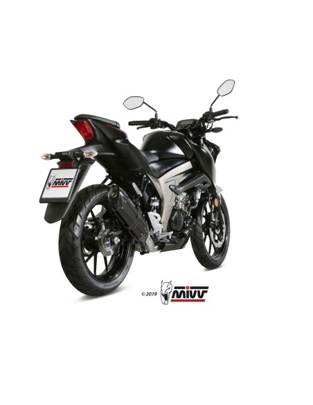 escape completo mivv 1x1 suono black tapa carbono suzuki gsx r 125 gsx s 125 2017 20