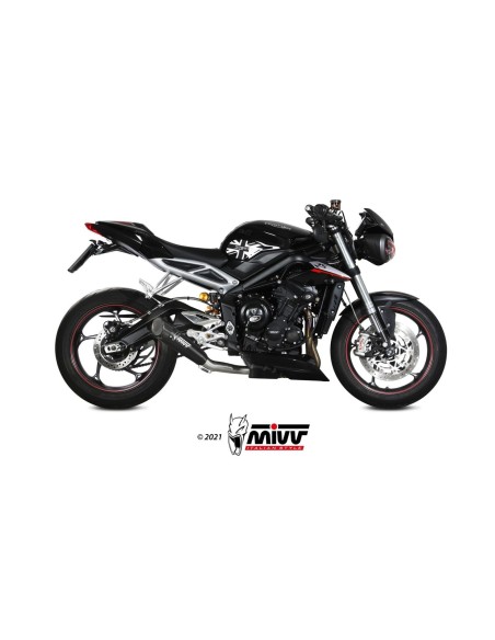 silencioso mivv x m5 black triumph street triple r s rs 2017 23 t 019 sc5b