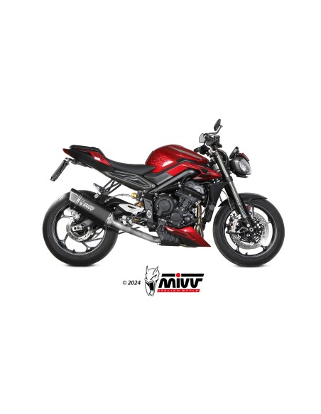 escape completo mivv 3x1 sr 1 black titanium triumph street triple 765 r rs 2023 25