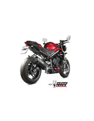 escape completo mivv 3x1 sr 1 black titanium triumph street triple 765 r rs 2023 25