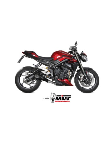 escape completo mivv 3x1 x m5 black triumph street triple 765 r rs 2023 24 t 027 sc5b