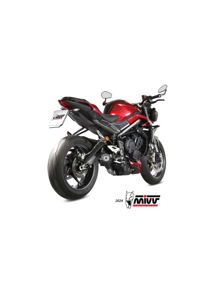 escape completo mivv 3x1 x m5 black triumph street triple 765 r rs 2023 24 t 027 sc5b