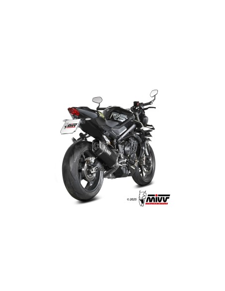 escape completo mivv 3x1 sr 1 black titanium triumph street triple 765 r rs 2025 26