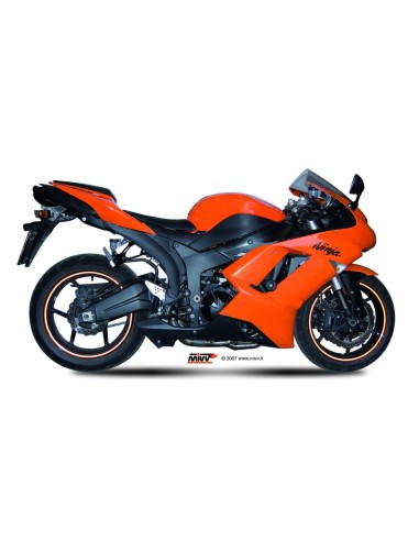 silencioso mivv suono acero negro carbon kawasaki zx 6 r 2007 08 uk 019 l9