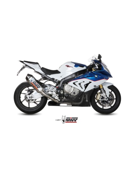 escape completo mivv 4x2x1 speed edge st steel con tapa carbono bmw s 1000 rr 2015 16