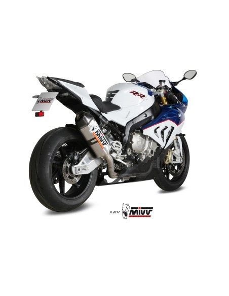 escape completo mivv 4x2x1 speed edge st steel con tapa carbono bmw s 1000 rr 2015 16