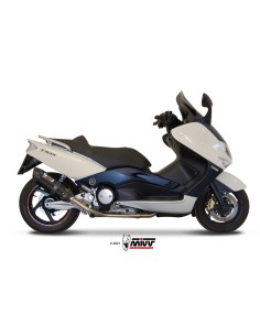 escape completo mivv 2x1 suono black con tapa carbono yamaha t max 500 2001 07 y 018 l9