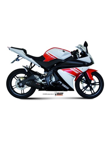 escape completo mivv 1x1 suono black con tapa carbono yamaha yzf r125 2008 13 y 030 l9