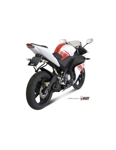 escape completo mivv 1x1 suono black con tapa carbono yamaha yzf r125 2008 13 y 030 l9