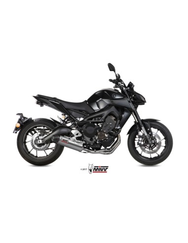 escape completo mivv 3x1 oval titan con tapa carbono yamaha mt 09 fz 09 2013 20