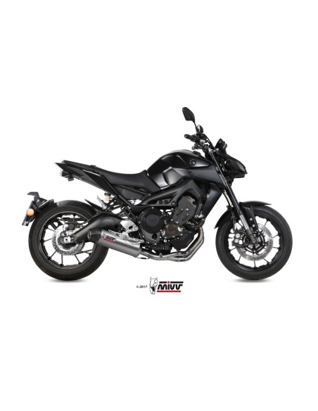 escape completo mivv 3x1 oval titan con tapa carbono yamaha mt 09 fz 09 2013 20