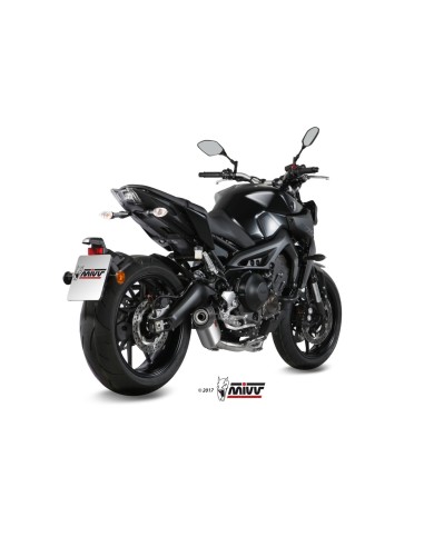 escape completo mivv 3x1 oval titan con tapa carbono yamaha mt 09 fz 09 2013 20