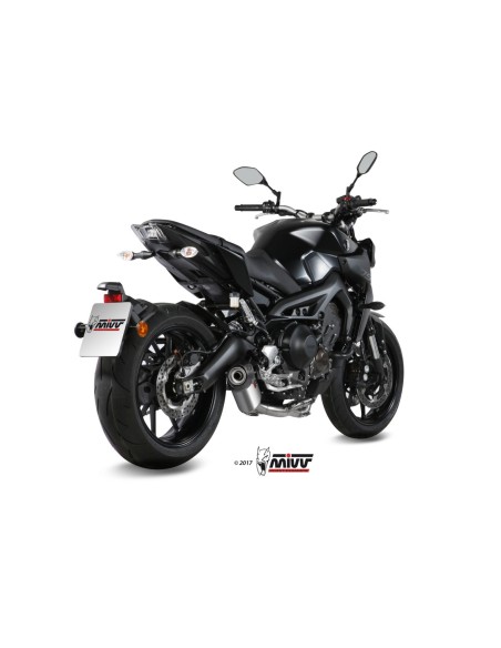 escape completo mivv 3x1 oval titan con tapa carbono yamaha mt 09 fz 09 2013 20
