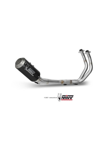 escape completo mivv 2x1 mk3 carbono yamaha mt 07 fz 07 2014 24 y 045 sm3c