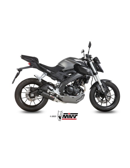escape completo mivv 1x1 gp carbon con tapa carbono yamaha mt 125 2015 19 yzf r125 2014 18